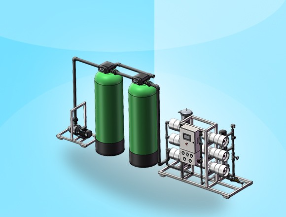 3T/H(每小時出水3噸)反滲透凈水設(shè)備