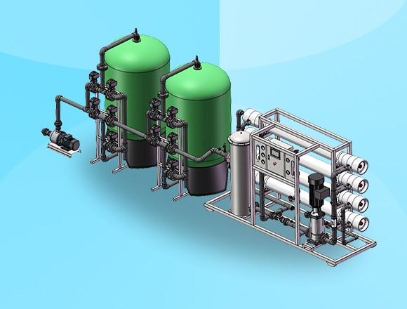    8T/H(每小時出水8噸)反滲透凈水設(shè)備