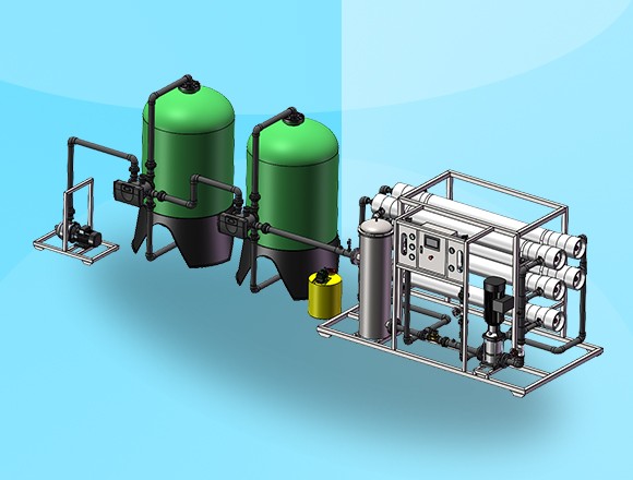 10T/H(每小時出水10噸)反滲透凈水設(shè)備